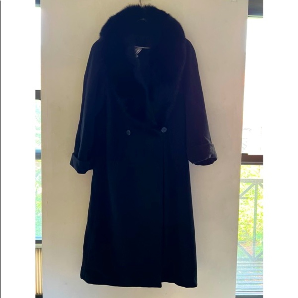 Vintage J. Percy for Marvin Richards full length black fox fur coat-like new-90s